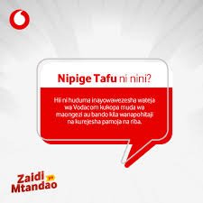 Jinsi Ya Kukopa Salio Nipige Tafu Vodacom (Menu Ya Kukopa Salio Vodacom)