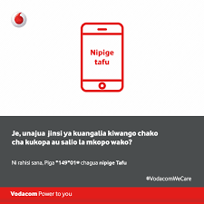 Jinsi Ya Kukopa Salio Nipige Tafu Vodacom (Menu Ya Kukopa Salio Vodacom)