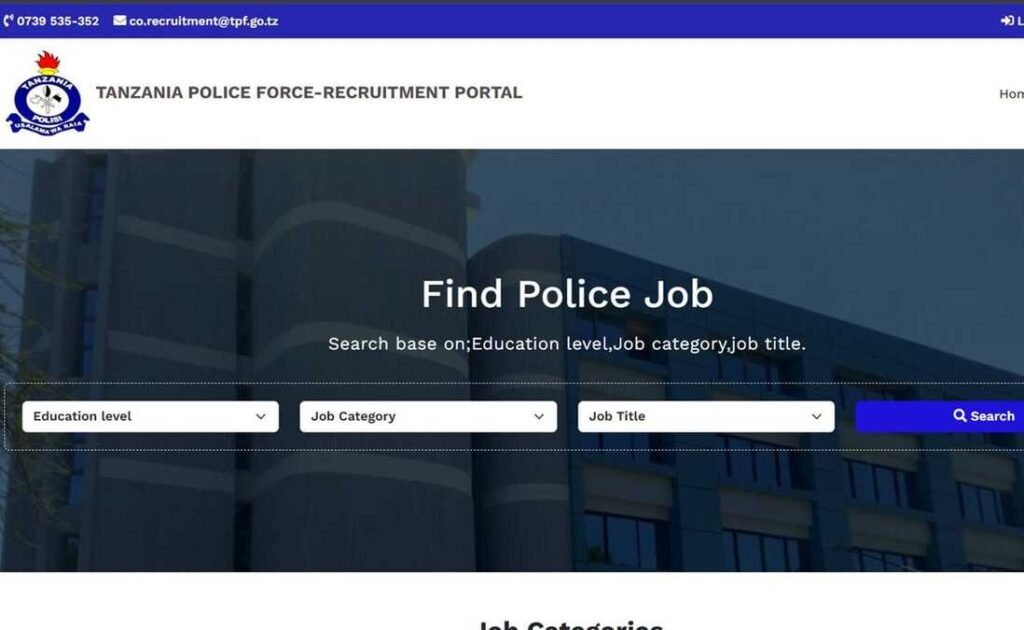Jinsi Ya Kutuma Maombi Ajira Za Jeshi La Polisi Online Hatua kwa Hatua