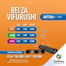 Bei Mpya za Vifurushi vya StarTimes (Antena Packages)