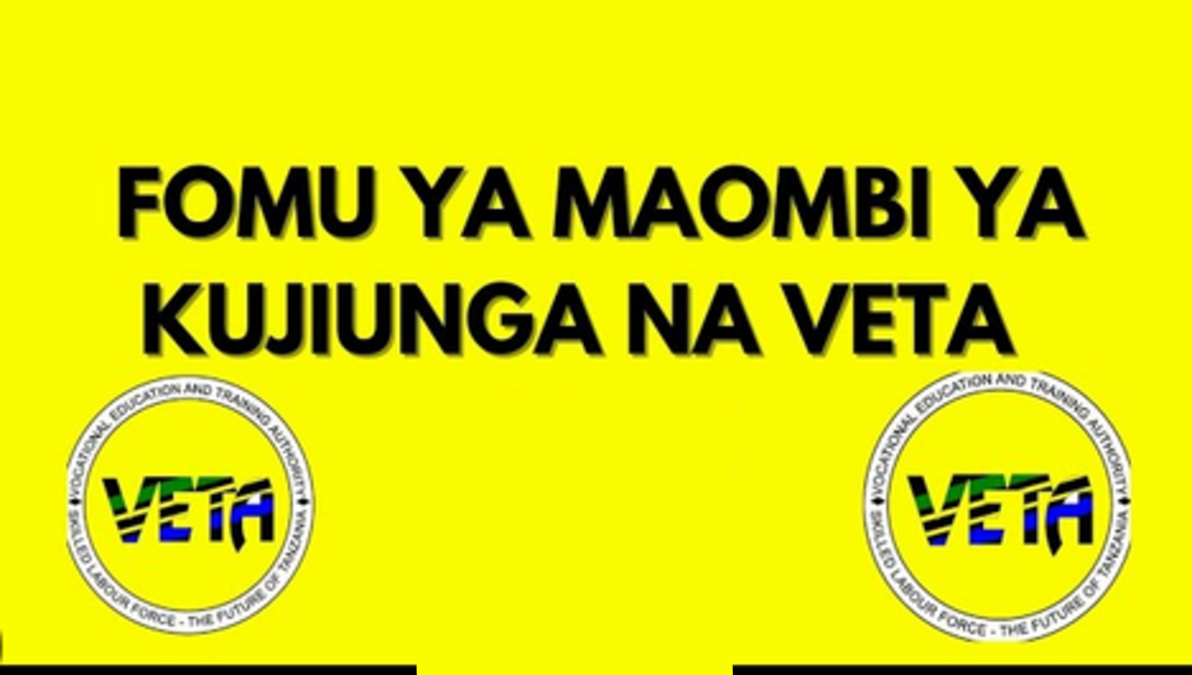 Fomu za Kujiunga na Chuo cha Ufundi VETA 2025 PDF
