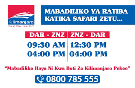 Ratiba ya boti za Kilimanjaro