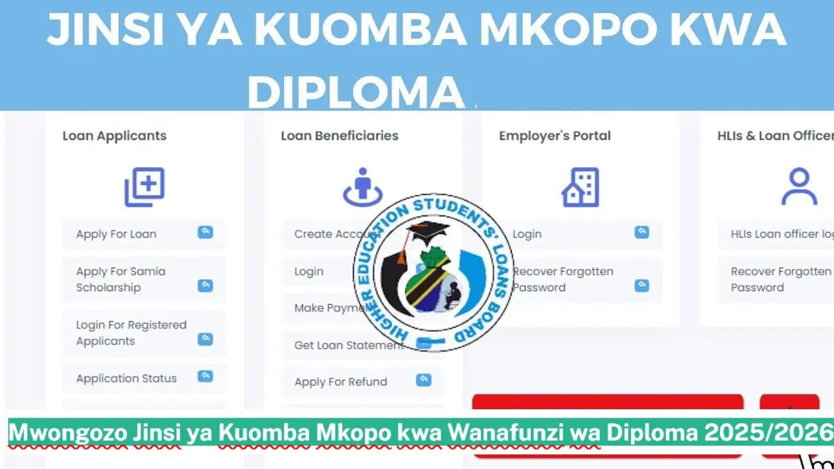 Mwongozo Jinsi ya Kuomba Mkopo kwa Wanafunzi wa Diploma 2025/2026