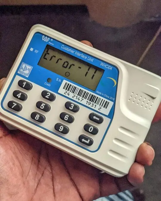 Jinsi ya Kuondoa Error 77 kwenye mita za Tanesco 2421