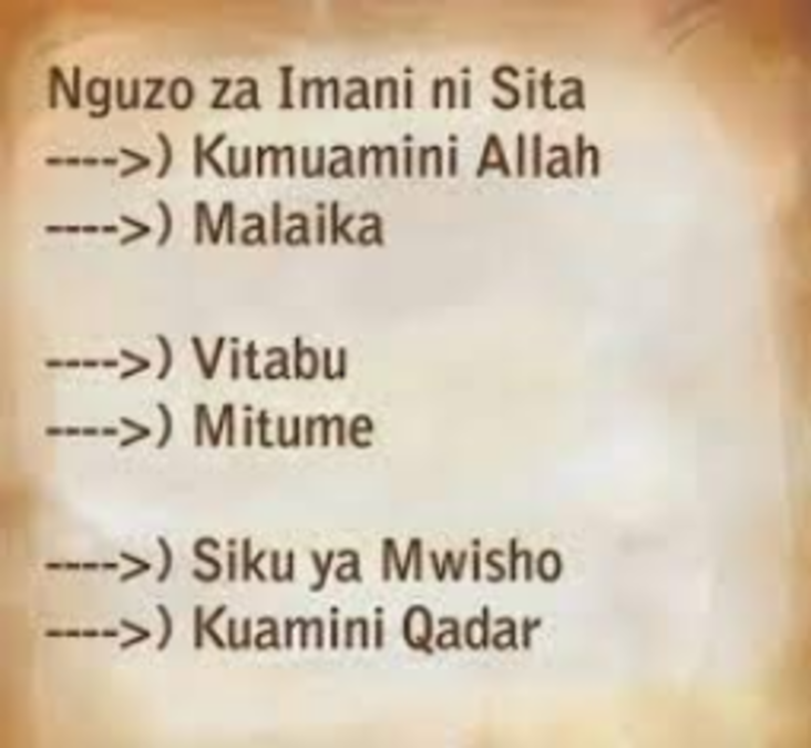 Nguzo za Imani katika Uislamu na Mafunzo Yake