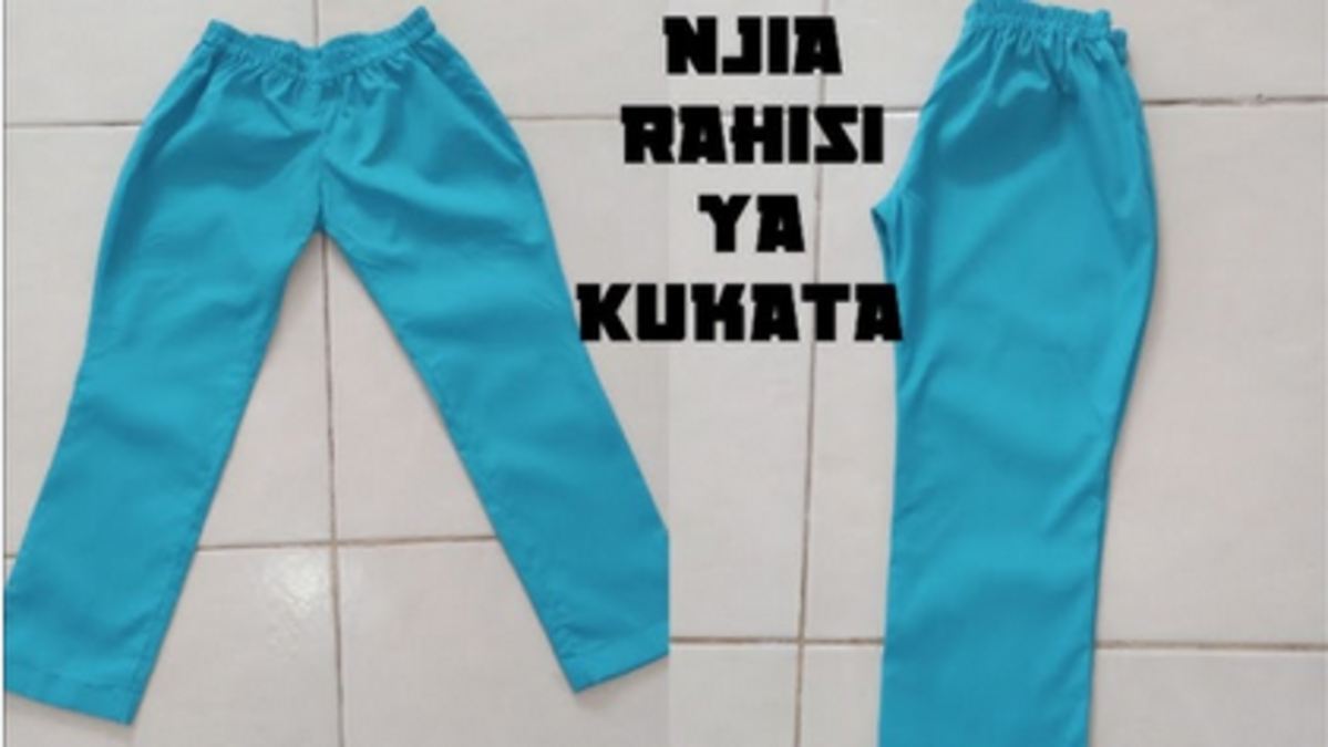 Jinsi ya Kukata na Kushona Suruali ya Lastiki