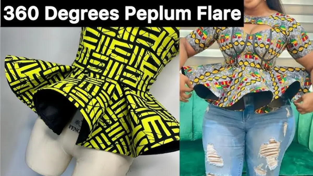 jinsi ya kukata na kushona blouse ya cone/ panels peplum