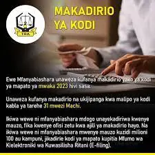 JINSI YA KUFANYA MAKADIRIO YA KODI TRA