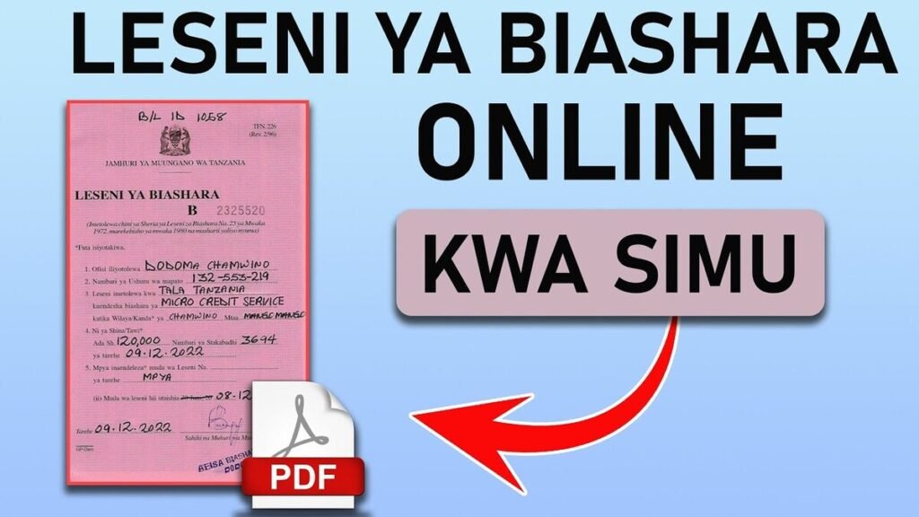 Jinsi ya kupata LESENI ya Biashara kupitia simu ya mkononi