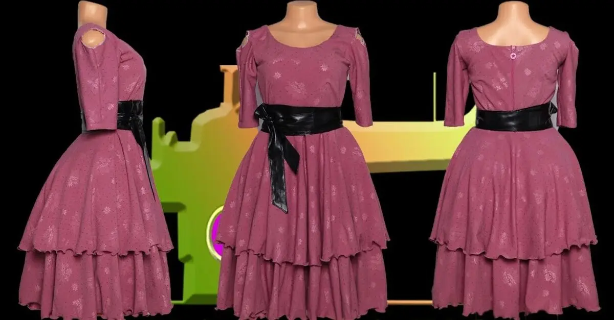 Jinsi ya kukata gauni la solo la ngazi mbili (Tazama Picha na Video)