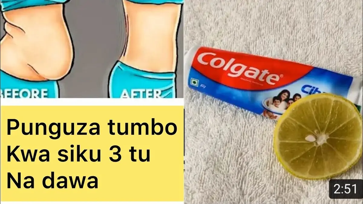 Jinsi ya kupunguza tumbo kwa kutumia colgate