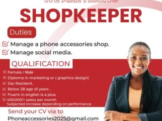 Nafasi za kazi kuuza Duka la Vifaa vya Simu DSM 2026