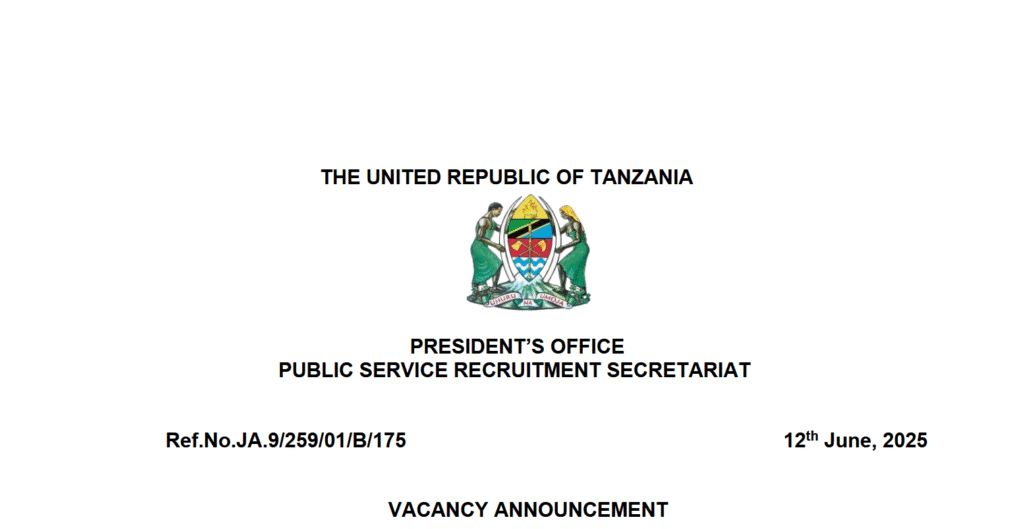 Nafasi 137 za Kazi Kutoka UTUMISHI – Taasisi Mbalimbali Juni 2025