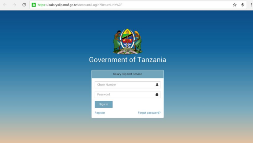 Salary slip portal 2026 Tanzania PDF Download