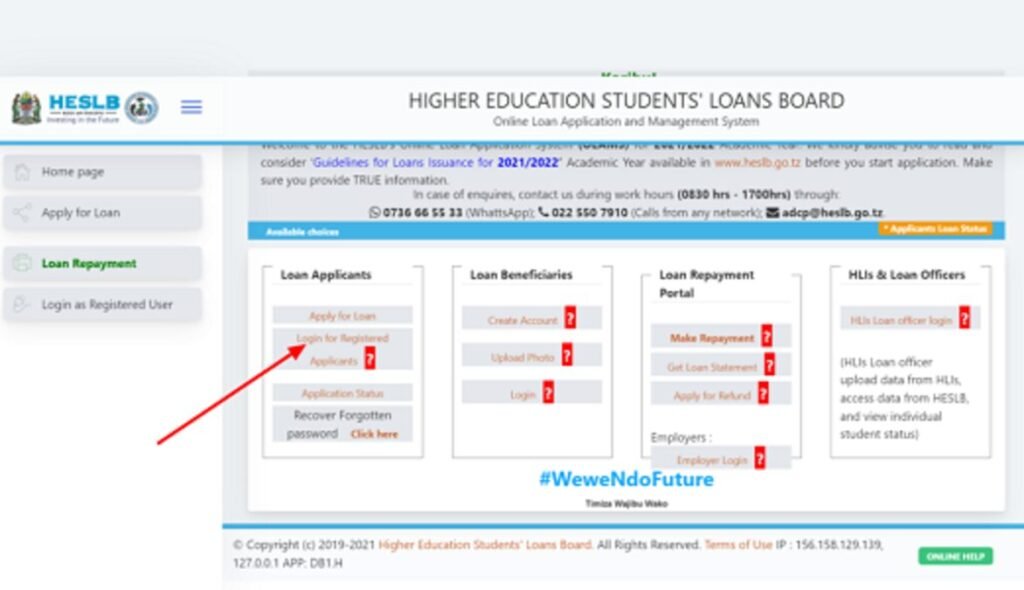 Jinsi ya kuangalia mkopo heslb login online registration Jinsi ya kuangalia mkopo heslb login online registration