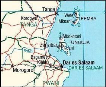 Mikoa ya zanzibar (Unguja na Pemba) na wilaya zake