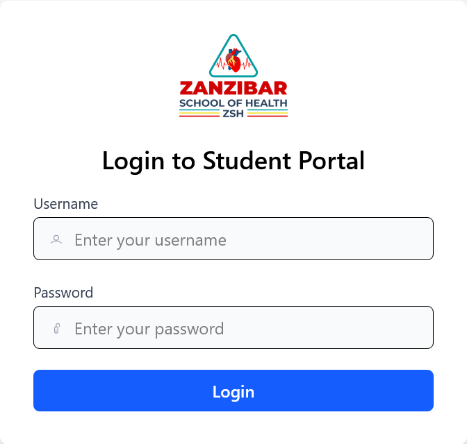 Zanzibar School Of Health (ZSH) Student Portal Login
