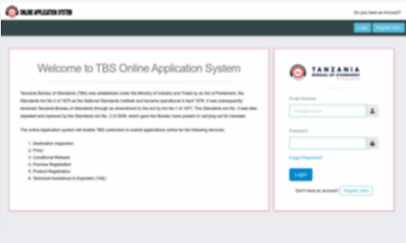 TBS Online Application System Login – oas.tbs.go.tz
