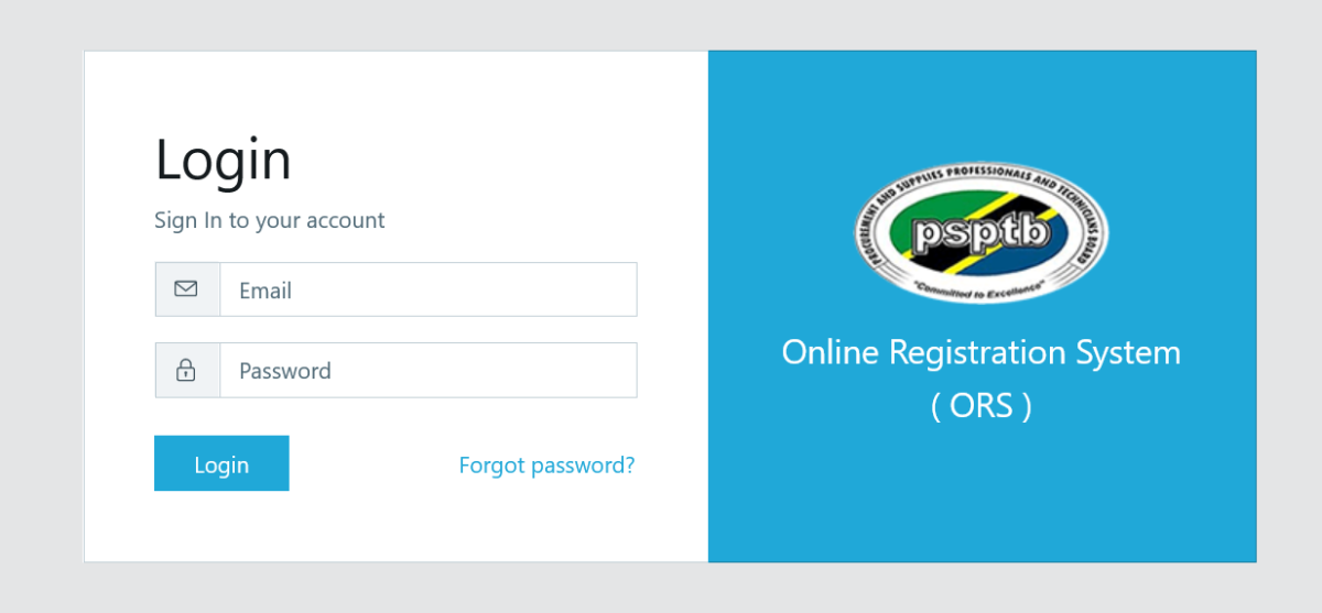 PSPTB Online Registration System (ORS) Login Portal – Mwongozo Kamili